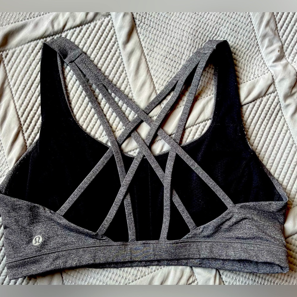 lululemon Free To Be Serene bra - size 10 - Heathered Gray - worn about 20 times